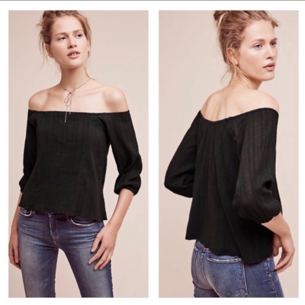 Anthropologie Holding Horses off the shoulder top